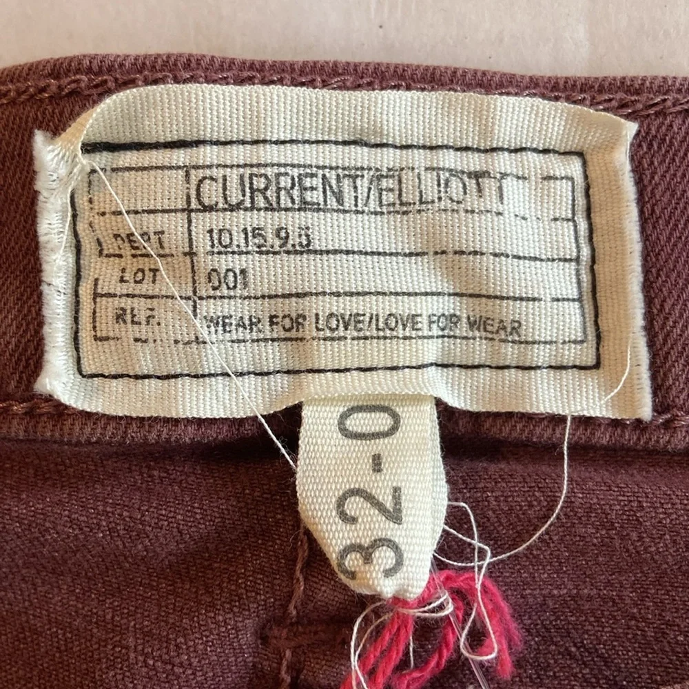 Current/Elliott NWT The Stiletto Vintage Burgundy Ankle Jeans 3127
